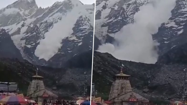 Avalanche in Uttarakhand: Gandhi Sarovar in Kedarnath Faces Avalanche, No Impact on Life or Property (Watch Video)