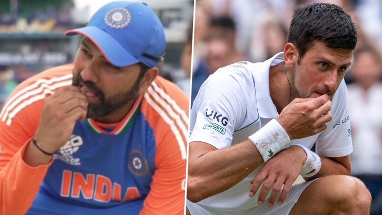 Wimbledon Lauds Rohit Sharma’s ‘Taste of Victory’ Act, Draws Similarity with Tennis Star Novak Djokovic (See Post)