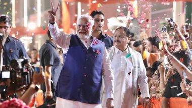 PM Narendra Modi Unanimously Elected As NDA Leader As He Gets Ready To Form New Government; TDP Chief Chandrababu Naidu, Bihar CM Nitish Kumar Present in Meet (See Pic)