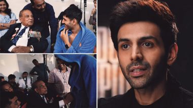 Kartik Aaryan Meets Paralympic Gold Medallist Murlikant Petkar on ‘Chandu Champion’ Set, Says ‘Actor Banna Safal Ho Gaya’ (Watch Video)