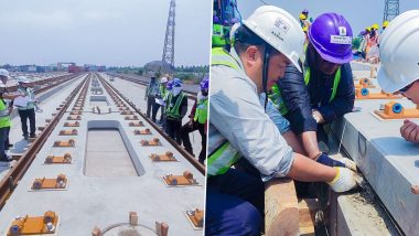 India's First Bullet Train to Run Soon? Mumbai-Ahmedabad Bullet Train Project Inches Closer With Completion of Bridge Over Dhadhar River in Gujarat (See Pics and Video)