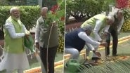 World Environment Day 2024: PM Narendra Modi Launches &lsquo;Ek Ped Maa Ke Naam&rsquo; Campaign With Sapling Plantation in Delhi (Watch Video)