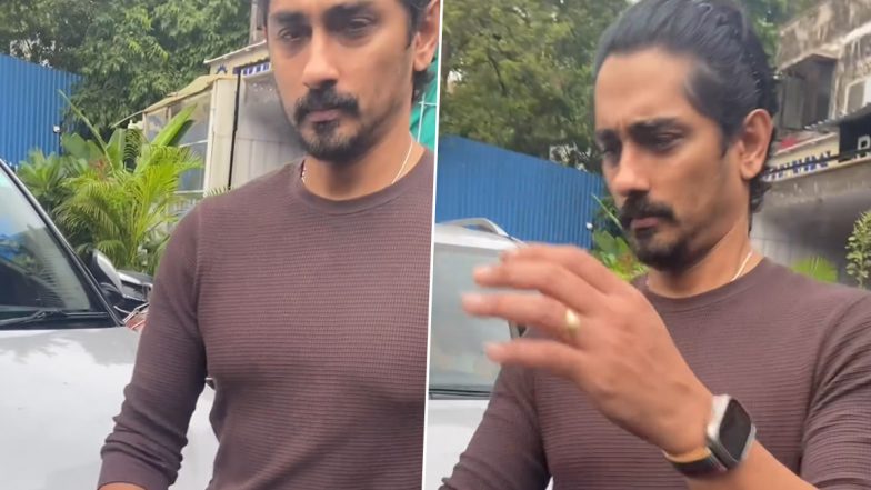 Siddharth Covers Face and Says 'Mujhe Nahi Accha Lagta' While Facing Paparazzi (Watch Video)