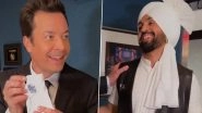 The Tonight Show: Jimmy Fallon Learns &lsquo;Punjabi Aa Gaye Oye&rsquo; From Diljit Dosanjh &ndash; Check Out Hilarious Backstage Fun Clips
