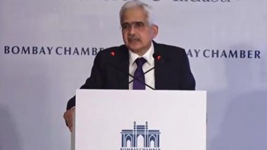 India GDP Growth: RBI Chief Shaktikanta Das Sees Country on Path to Steady 8% GDP Growth Trajectory on Sustained Basis (Watch Video)