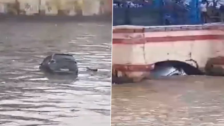 Haridwar Rains: Cars Swept Away in Flood Water, Incessant Rainfall Leaves Roads Waterlogged (Watch Videos)