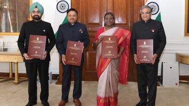 India General Election Results 2024: ECI Submits Names of Newly Elected Lok Sabha MPs to President Droupadi Murmu at Rashtrapati Bhavan, Pic Surfaces