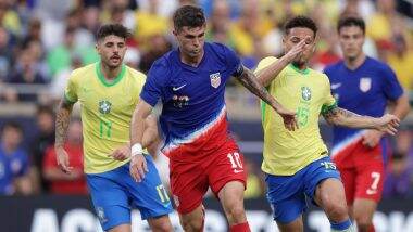 Christian Pulisic, Rodrygo Goes Score As Hard-Fought International Friendly Encounter Between USA and Brazil Ends in 1-1 Draw