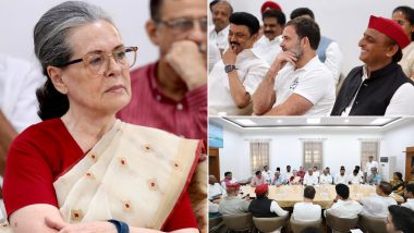 INDIA Bloc Meet: Congress President Mallikarjun Kharge Welcomes ‘All Parties With Similar Values’ at Opposition Gathering (See Pics)