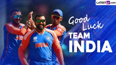 Team India Good Luck Wishes: WhatsApp DP, Status, Instagram Images, Facebook Story to Send Best Wishes to Indian Cricket Team Ahead of ICC T20 World Cup 2024 Final Against South Africa