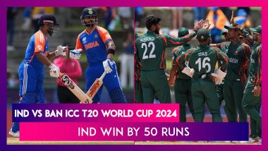 IND vs BAN ICC T20 World Cup 2024 Stat Highlights: Hardik Pandya, Kuldeep Yadav Help India Secure Dominant Victory Over Bangladesh