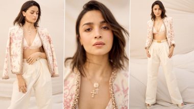 Alia Bhatt Rocks Beige Bikini Top and Jacket Combo With Matching Trousers in New Set of Pics