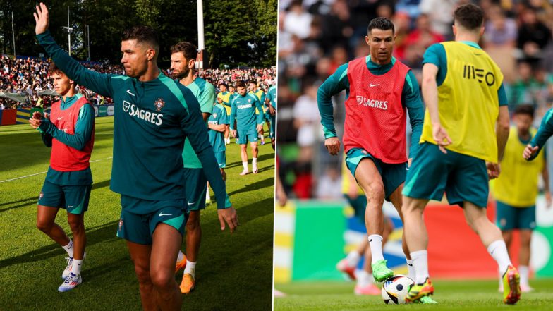 Cristiano Ronaldo Shares Glimpses from Training Session as Portugal Team Starts Preparations for UEFA Euro 2024 Match Against Czechia (See Pics)