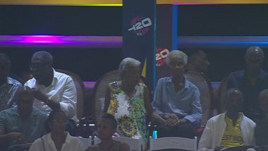 Sir Garfield Sobers, Sir Clive Lloyd and Wesley Hall Attend USA vs West Indies ICC T20 World Cup 2024 Super 8 Match at Barbados' Kensington Oval (See Pic)