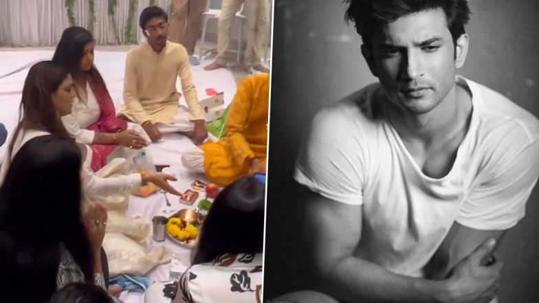 On Sushant Singh Rajput's Death Anniversary, Sister Shweta Singh Kirti Performs Puja, Organises Prayer Meet (Watch Video)