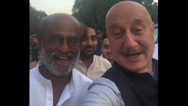 Anupam Kher Shares Funny Video of Him With Rajinikanth From PM Modi’s Oath-Taking Ceremony, Calls the Latter ‘God’s Gift to Mankind’ – WATCH