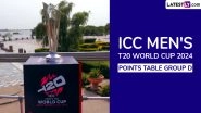ICC T20 World Cup 2024 Points Table Group D: Bangladesh Advance to Super Eight With Win Over Nepal, Sri Lanka Finish Third