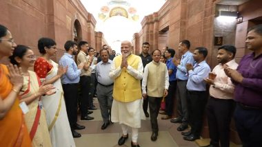 PM Modi First Official Work as Prime Minister: PM Narendra Modi Begins Third Term by Signing File to Authorise PM Kisan Nidhi Release (Watch Video)