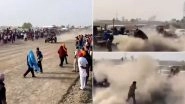 Punjab: Four Injured After Tractor Rams Into Bystanders During Illegal Tractor Race in Phagwara; Horrific Video Surfaces