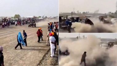 Punjab: Four Injured After Tractor Rams Into Bystanders During Illegal Tractor Race in Phagwara; Horrific Video Surfaces