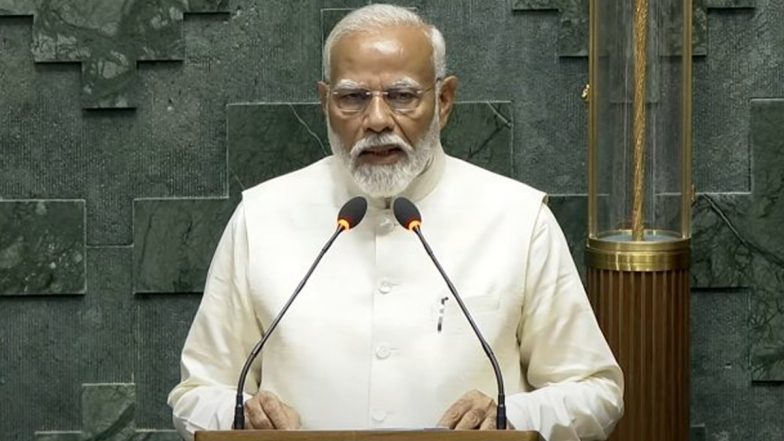 PM Narendra Modi Takes Oath As Member of Parliament of 18th Lok Sabha (Watch Video)