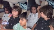 Shah Rukh Khan&rsquo;s Son AbRam Flaunts His Dimples As He Smiles and Waves at Paps After Attending Sohail Khan&rsquo;s Son's Birthday Bash (Watch Video)