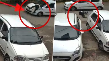 Ghaziabad Hit-and-Run Case: Car Flees Scene After Striking Girl From Behind in Indirapuram, UP Police Respond After Video Goes Viral