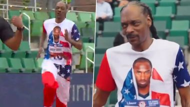 Snoop Dogg Races at 2024 USA Olympics Trials: 52-Year-Old Rapper Finishes 200 Metre Exhibition Race in 34.44 Seconds! (Watch Video)