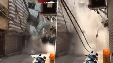 Delhi: Mosque Collapses After Road Subsides in Churiwalan Area, Video Surfaces