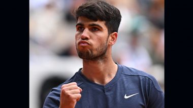 Stefanos Tsitsipas vs Carlos Alcaraz, French Open 2024 Free Live Streaming Online: How to Watch Live TV Telecast of Roland Garros Men’s Singles Quarterfinal Tennis Match?