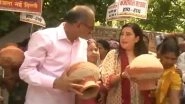 Delhi Water Crisis: BJP Holds &lsquo;Matka-Phod&rsquo; Protest, AAP MLAs Accuse Union Jal Shakti Minister CR Patil for Not Intervening (Watch Videos)