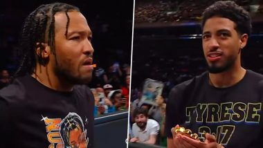 NBA Stars Jalen Brunson and Tyrese Haliburton Steal the Show in WWE SmackDown as LA Knight Secures Money In The Bank 2024 Match Defeating Logan Paul (Watch Video)