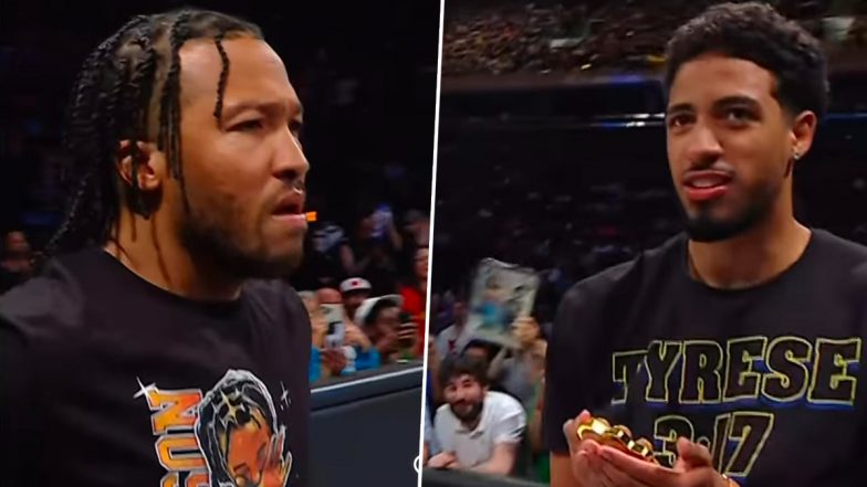 NBA Stars Jalen Brunson and Tyrese Haliburton Steal the Show in WWE SmackDown as LA Knight Secures Money In The Bank 2024 Match Defeating Logan Paul (Watch Video)