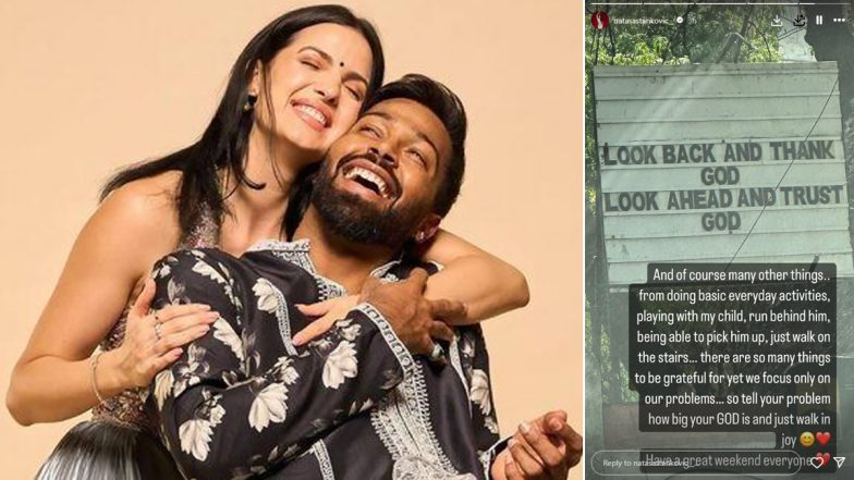 Natasa Stankovic Shares Cryptic Post About Looking Ahead and Trusting God Amid Rumoured Marriage Tension With Hardik Pandya (View Pic)