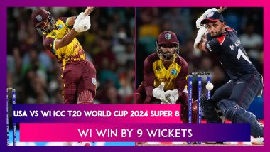 USA vs WI ICC T20 World Cup 2024 Super 8 Stat Highlights: Roston Chase, Shai Hope Shine in West Indies' Comprehensive Victory