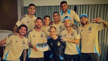 Lionel Messi Celebrates Birthday With Argentine Teammates Ahead of Match Against Chile in Copa America 2024