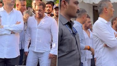 Amol Kale Funeral: Salman Khan Arrives To Pay His Final Respects to Mumbai Cricket Association President (Watch Video and View Pic)