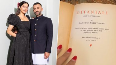 Sonam Kapoor Turns 39: Actress Gets First Edition of Rabindranath Tagore's 'Gitanjali' From Hubby Anand Ahuja As Birthday Gift (See Pic)