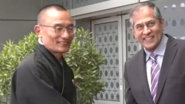 Bhutan PM Tshering Tobgay Arrives in New Delhi to Attend PM Narendra Modi’s Oath Taking Ceremony Today (Watch Video)