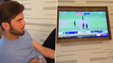 Shaheen Shah Afridi Watches Pakistan vs USA T20 World Cup 2024 Match Highlights in Hotel Room, Video Goes Viral