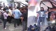 ‘Kalki 2898 AD’: Prabhas’ Robot Sidekick Bujji Steals Spotlight at Prasad’s Imax in Hyderabad, Telangana (Watch Video)