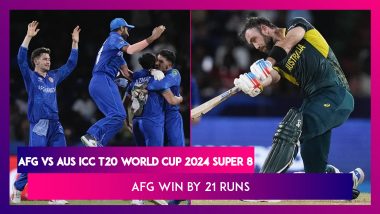 AFG vs AUS ICC T20 World Cup 2024 Super 8 Stat Highlights: Batters, Gulbadin Naib Help Afghanistan Pull Off Shock Win Over Australia