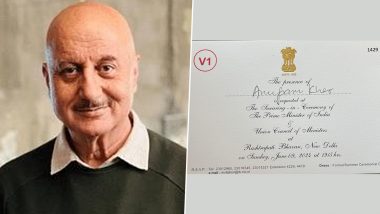 Anupam Kher Receives Invitation for PM Narendra Modi’s Oath-Taking Ceremony, Shares Glimpse of the Card and Says ‘This Is Very Special’ (View Pic)