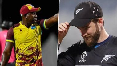 WI Win by 13 Runs | West Indies vs New Zealand Highlights of ICC T20 World Cup 2024: Sherfane Rutherford, Alzarri Joseph, Gudakesh Motie Help Windies Qualify for Super Eight Stage