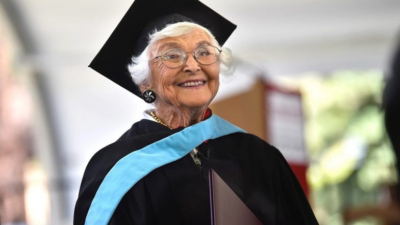 US: 105-Year-Old Virginia Hislop Graduates From Stanford With Master’s Degree After 83-Year Wait (See Pics)