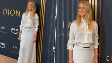 'I Am: Celine Dion' Screening: Oscar-Winning Singer Makes Striking Red Carpet Comeback Since Stiff Person Syndrome Diagnosis (Watch Video)