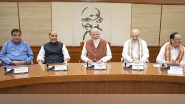 PM Narendra Modi Chairs First Union Cabinet Meeting; Clears 30 Million More Houses for Poor Under Pradhan Mantri Awas Yojana (Watch Video)