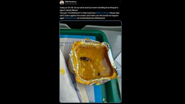 Cockroach Found in Food Served on Vande Bharat Express Train, Indian Railways Responds (See Pic)