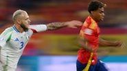 UEFA Euro 2024: Lamine Yamal Thrills With Lionel Messi-Style Dribbling and Skills in Spain&rsquo;s Latest Win