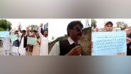 World News | PoJK: People Block Neelam Valley Road to Demand Immediate Shifting of High-tension Line Tower on Hilltop